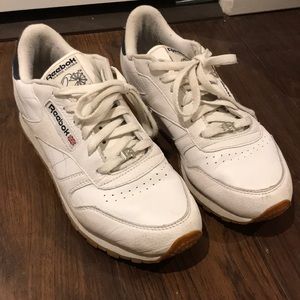 Classic white leather Reebok sneakers